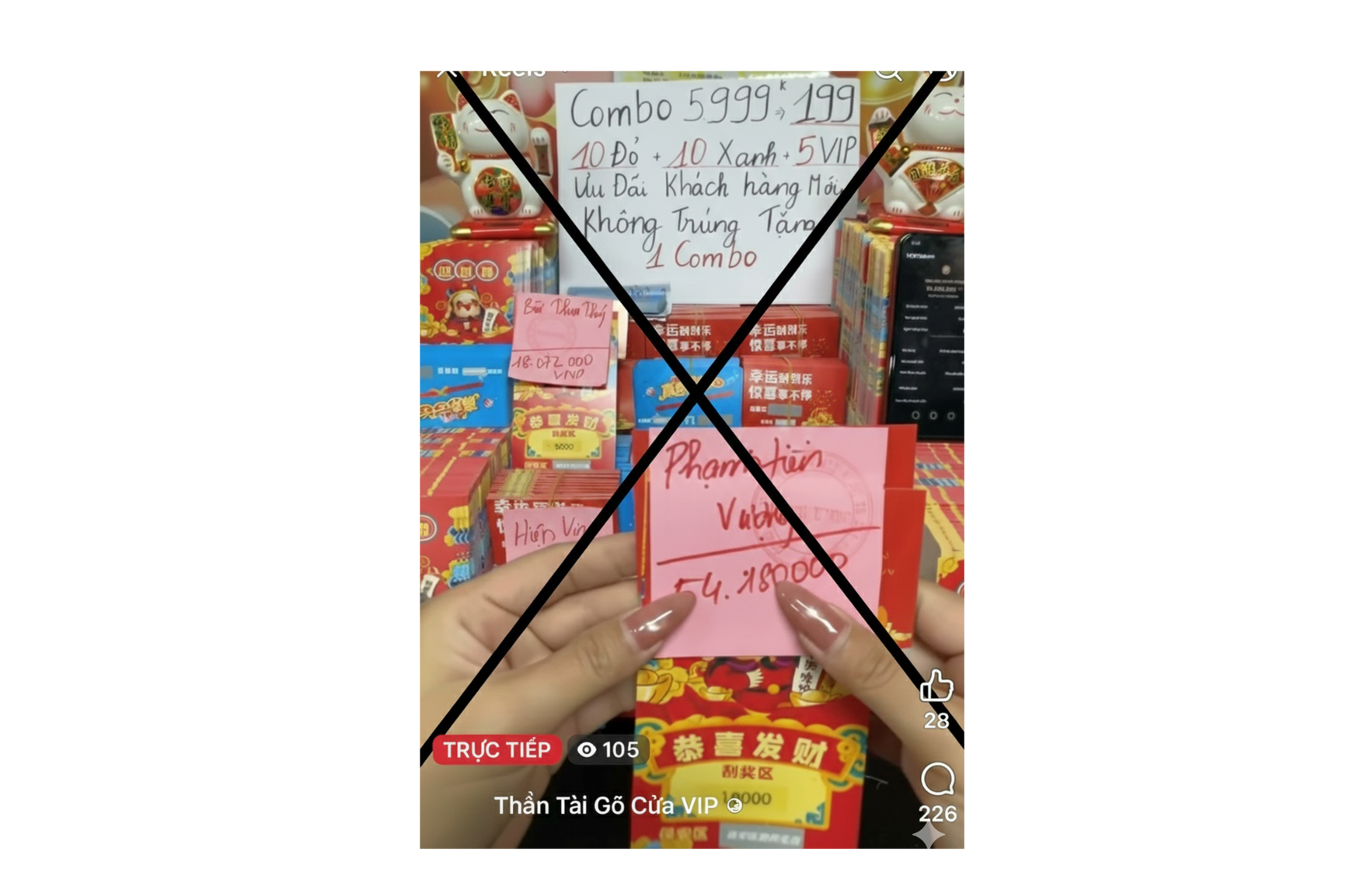 Cảnh giác với thẻ cào trúng thưởng online